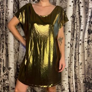 American Apparel Gold Dress